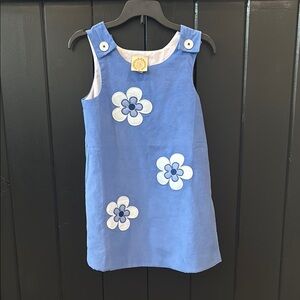 The Beaufort Bonnet Company Blue Dress with White Floral Accents